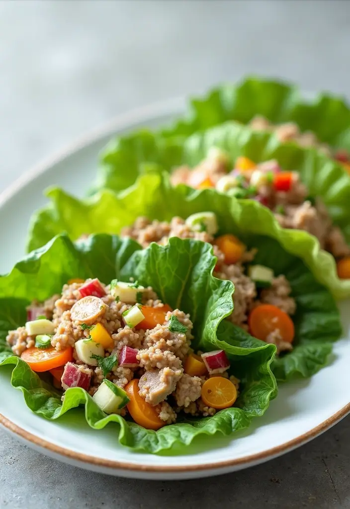 25 Budget-Friendly Gluten-Free Meals That Taste Great - 23. Tuna Salad Lettuce Wraps