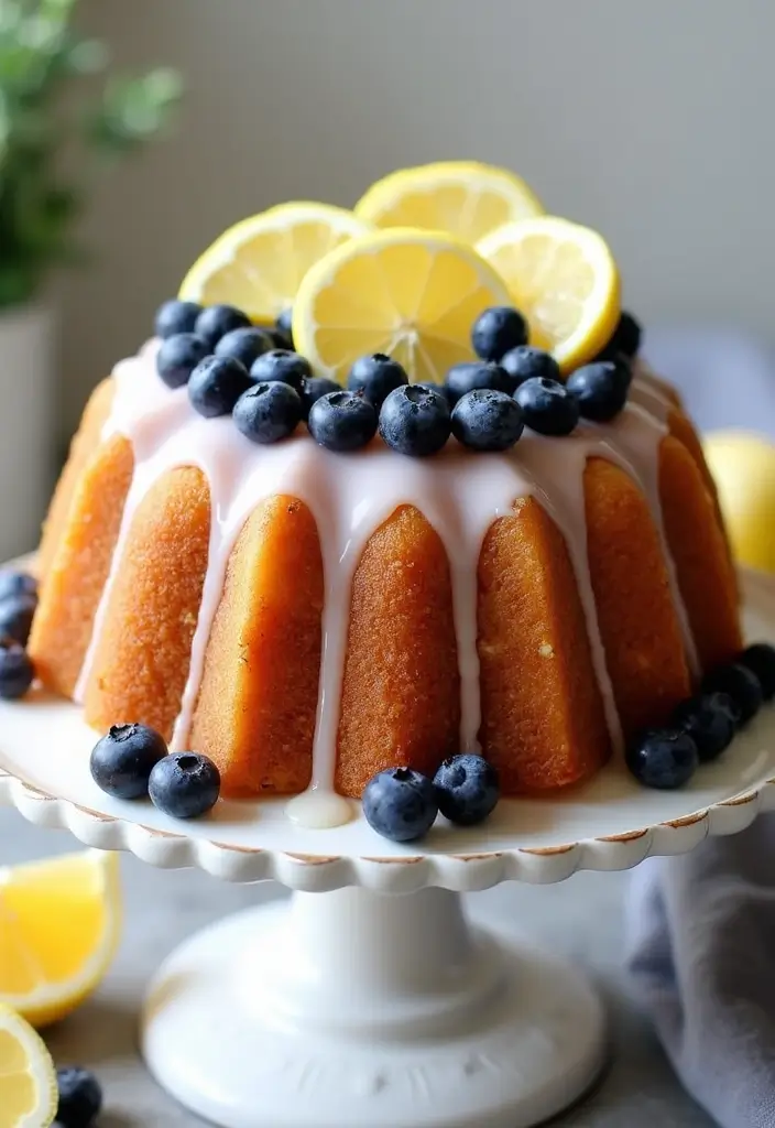 25 Gluten-Free Cakes That Look Bakery-Made - 2. Lemon Blueberry Bundt Cake