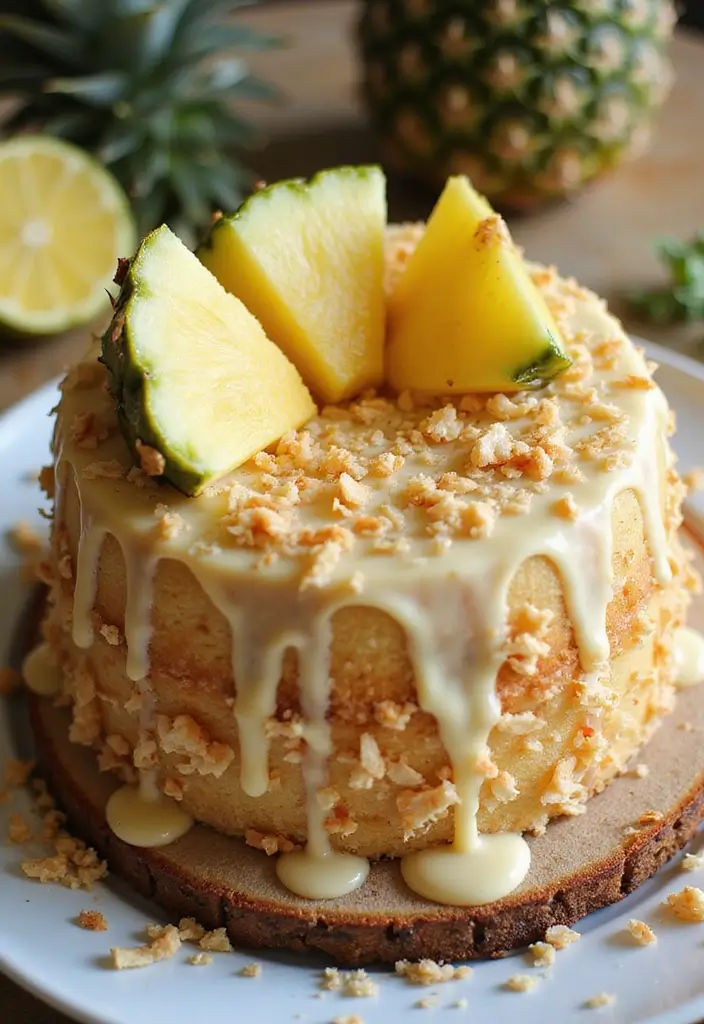 25 Gluten-Free Cakes That Look Bakery-Made - 8. Tropical Coconut Pineapple Cake