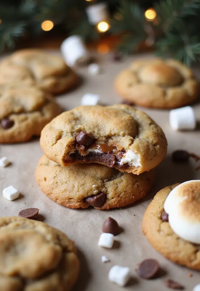25 Gluten-Free Christmas Cookies to Bake Together - 21. Gluten-Free S’mores Cookies