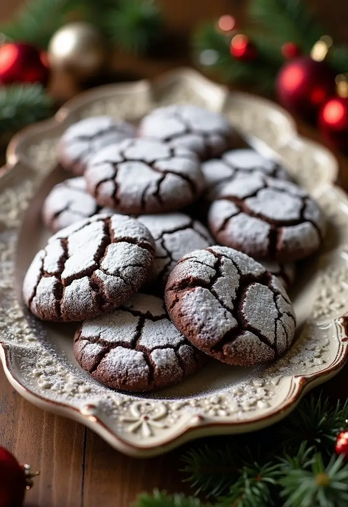 25 Gluten-Free Christmas Cookies to Bake Together - 3. Rich Gluten-Free Chocolate Crinkle Cookies