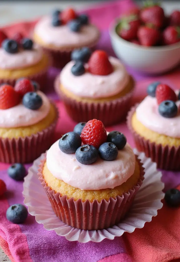 25 Gluten-Free Cupcakes That Everyone Will Love - 16. Berry Bliss Cupcakes