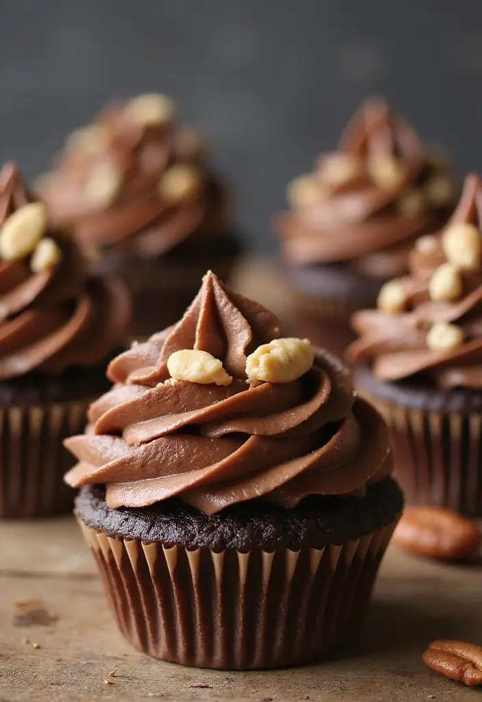 25 Gluten-Free Cupcakes That Everyone Will Love - 17. Nutty Chocolate Cupcakes