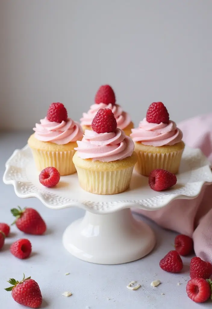 25 Gluten-Free Cupcakes That Everyone Will Love - 24. White Chocolate Raspberry Cupcakes