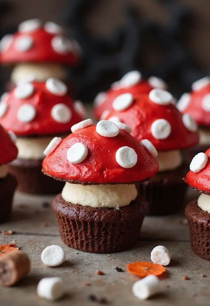 25 Gluten-Free Halloween Treats That Aren’t Boring - 16. Toadstool Brownie Bites