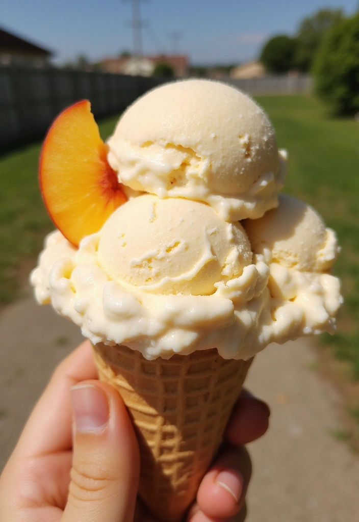 25 Gluten-Free Ice Cream Desserts You Can Make at Home - 14. Peaches and Cream Ice Cream