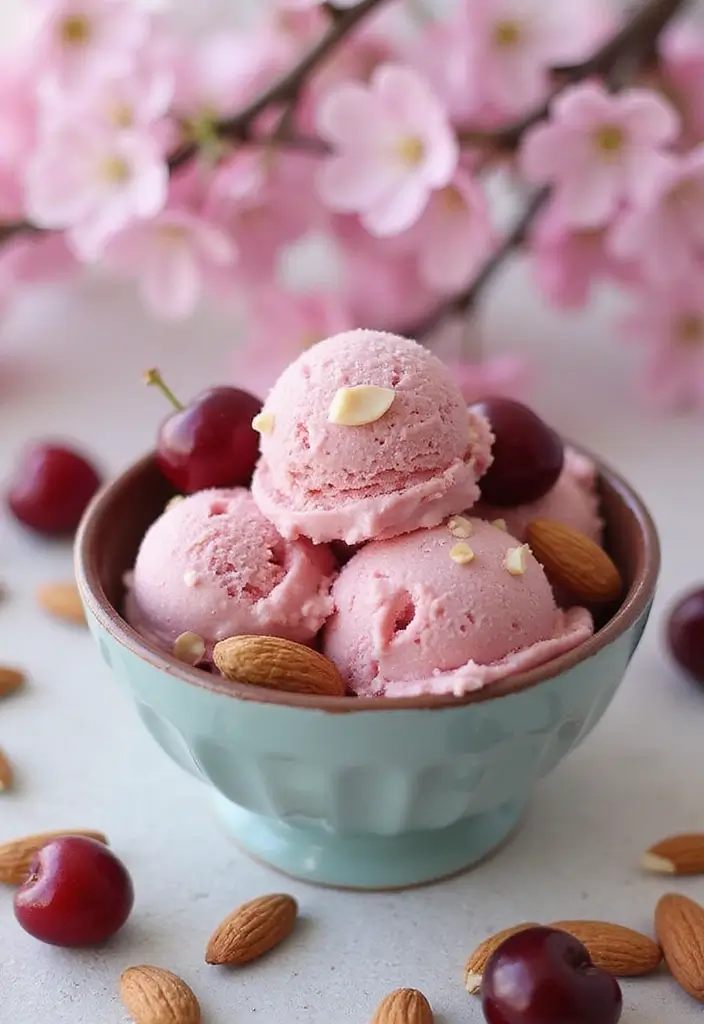 25 Gluten-Free Ice Cream Desserts You Can Make at Home - 15. Cherry Almond Ice Cream