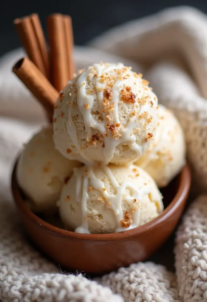 25 Gluten-Free Ice Cream Desserts You Can Make at Home - 16. Cinnamon Roll Ice Cream