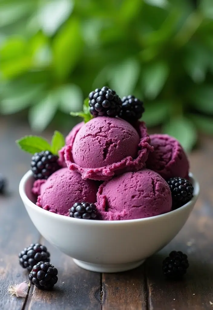 25 Gluten-Free Ice Cream Desserts You Can Make at Home - 18. Blackberry Coconut Ice Cream