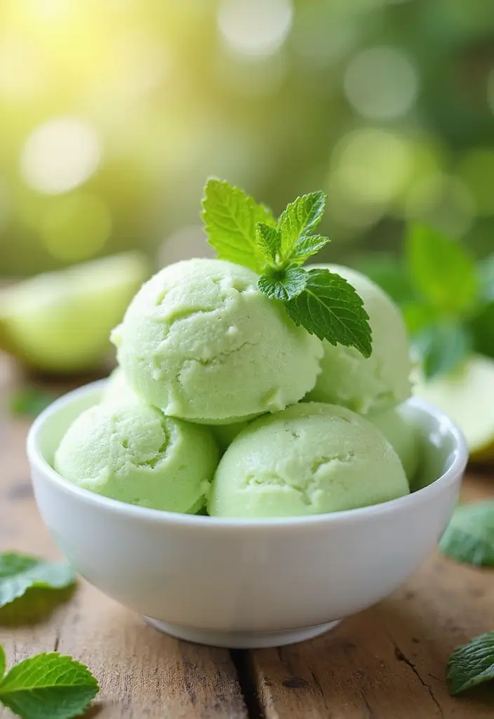 25 Gluten-Free Ice Cream Desserts You Can Make at Home - 25. Honeydew Mint Sorbet