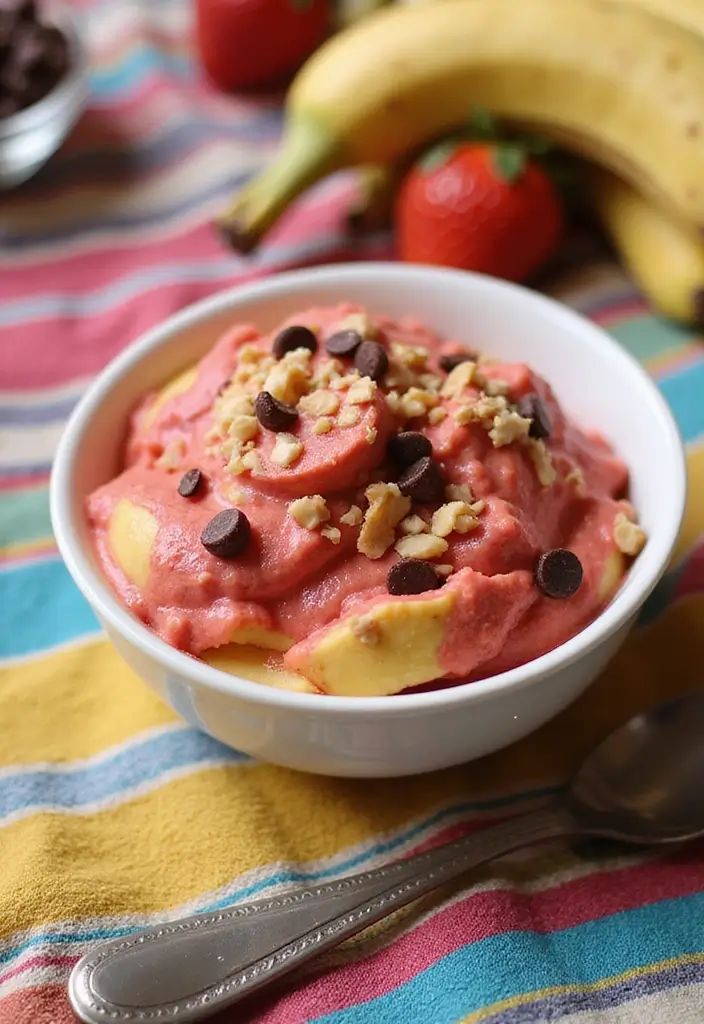 25 Gluten-Free Ice Cream Desserts You Can Make at Home - 3. Strawberry Banana Nice Cream