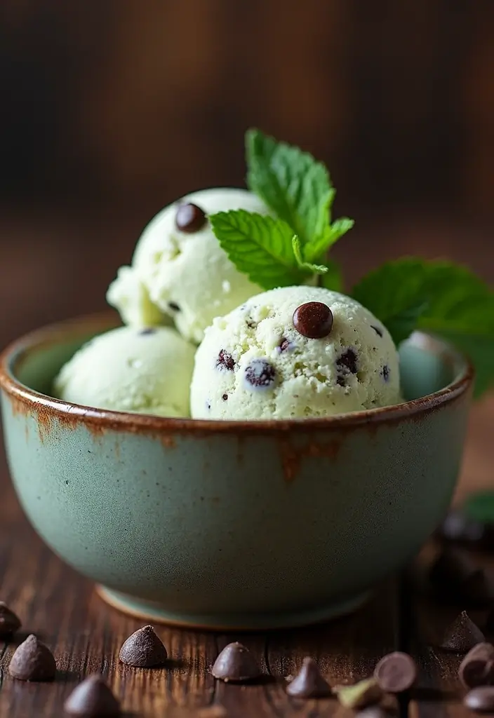 25 Gluten-Free Ice Cream Desserts You Can Make at Home - 4. Mint Chocolate Chip Ice Cream