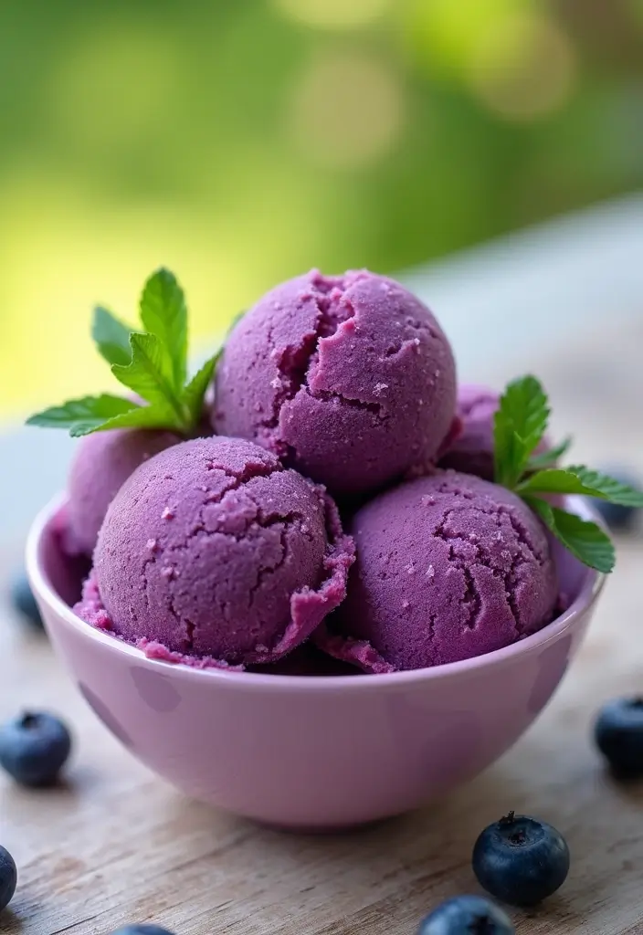 25 Gluten-Free Ice Cream Desserts You Can Make at Home - 6. Blueberry Coconut Sorbet