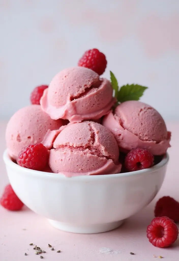 25 Gluten-Free Ice Cream Desserts You Can Make at Home - 8. Raspberry Chia Ice Cream