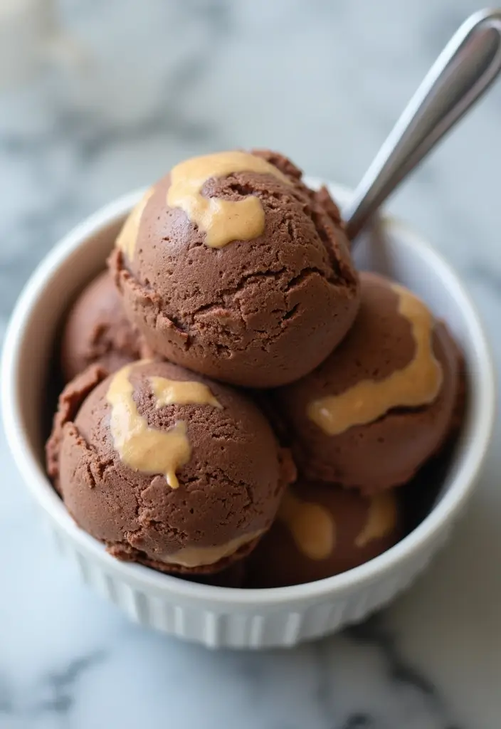 25 Gluten-Free Ice Cream Desserts You Can Make at Home - 9. Chocolate Peanut Butter Swirl Ice Cream