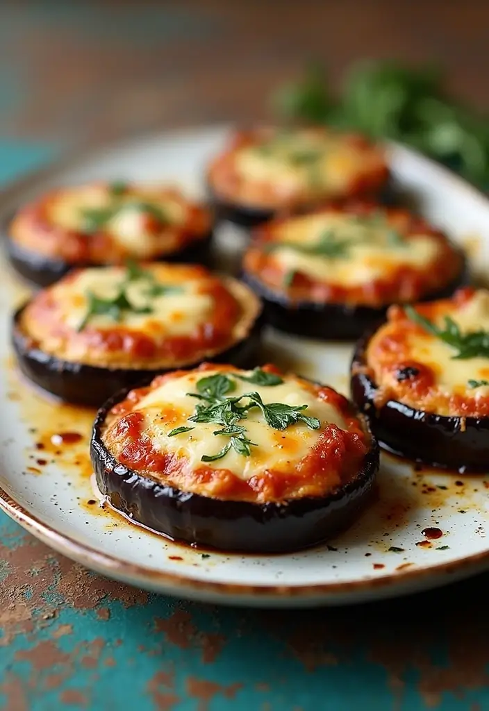 25 Gluten-Free Low-Carb Recipes for Weight Loss - 18. Eggplant Pizza Bites