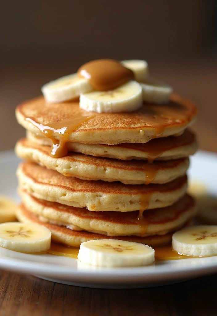 25 Gluten-Free Pancakes and Waffles for Lazy Sundays - 10. Peanut Butter Banana Pancakes