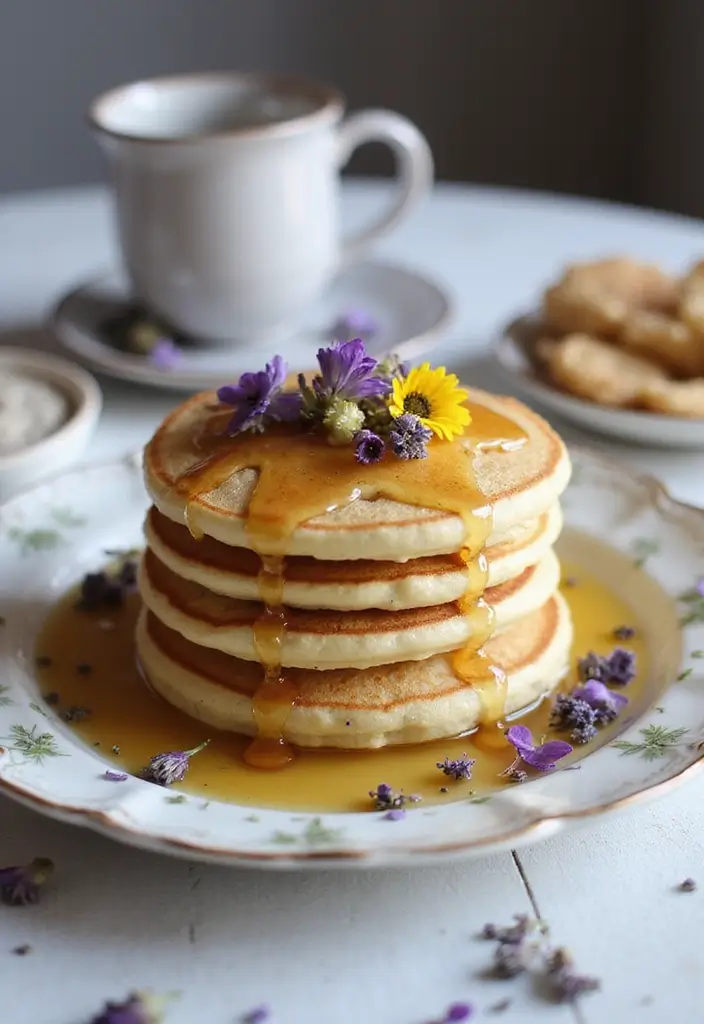 25 Gluten-Free Pancakes and Waffles for Lazy Sundays - 21. Honey Lavender Pancakes