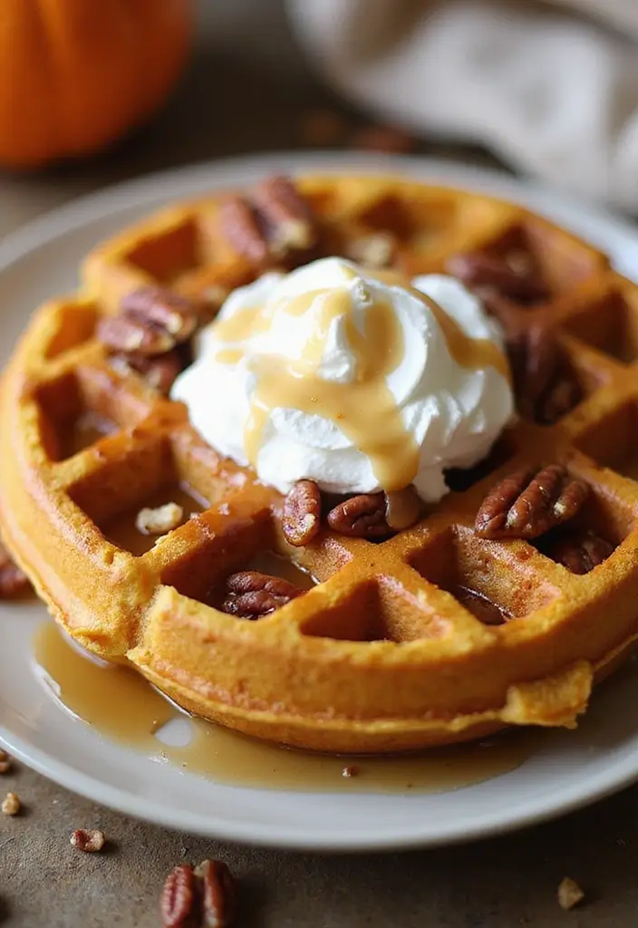 25 Gluten-Free Pancakes and Waffles for Lazy Sundays - 7. Pumpkin Spice Waffles