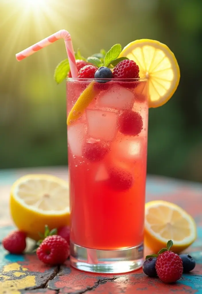 25 Gluten-Free Party Drinks and Mocktails - 1. Sparkling Berry Lemonade
