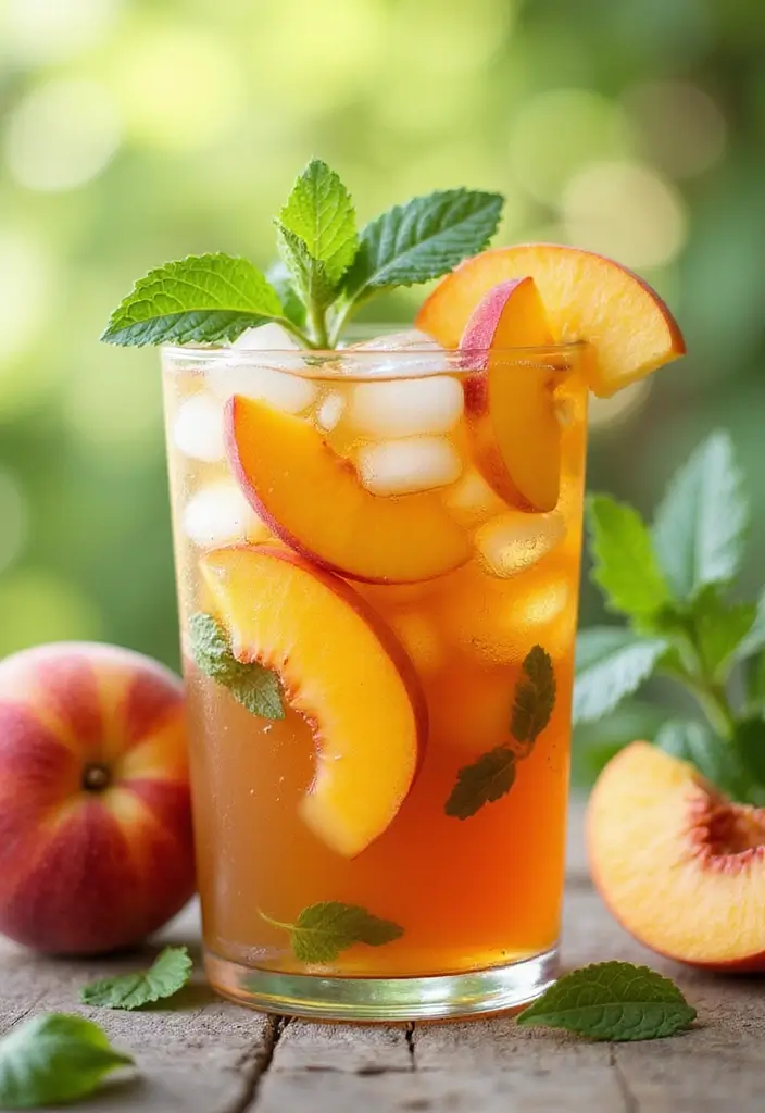 25 Gluten-Free Party Drinks and Mocktails - 13. Peach Iced Tea