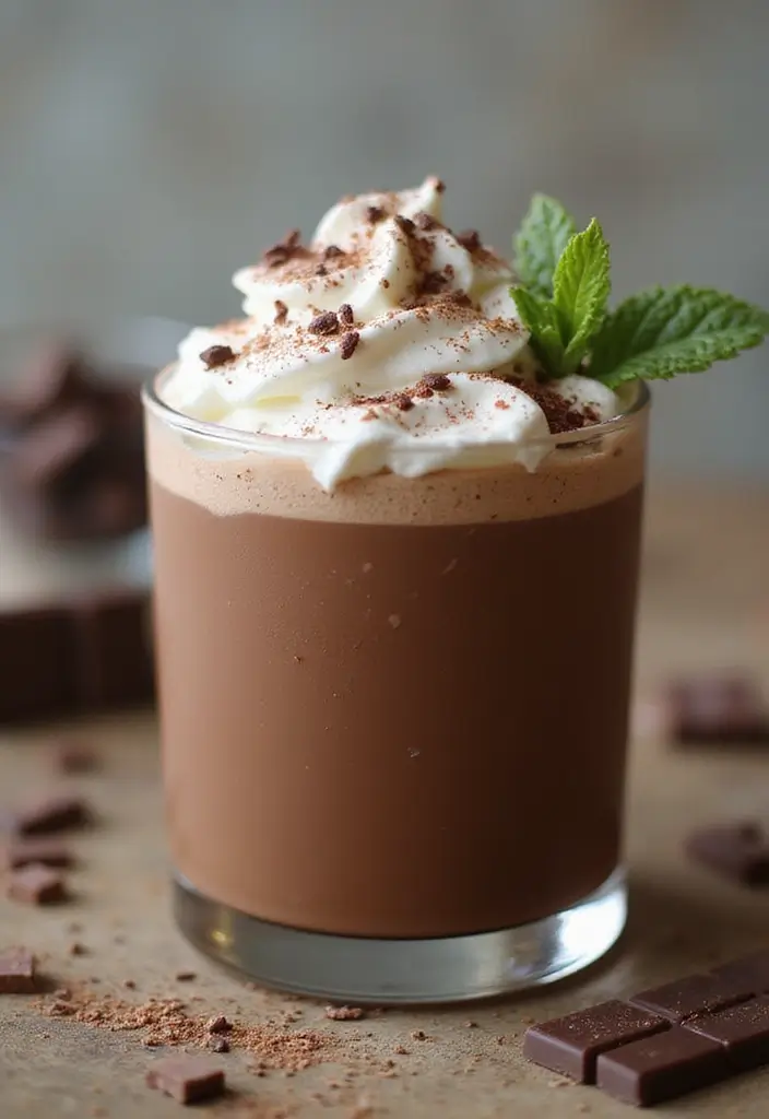 25 Gluten-Free Party Drinks and Mocktails - 17. Chocolate Mint Mocktail