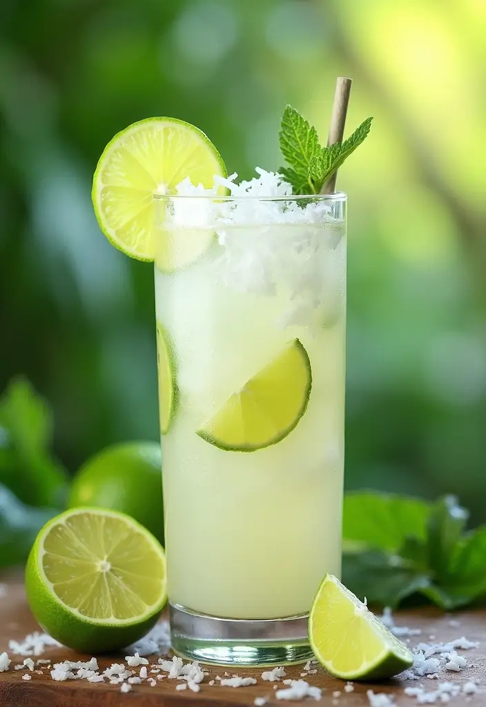 25 Gluten-Free Party Drinks and Mocktails - 19. Coconut Lime Mocktail
