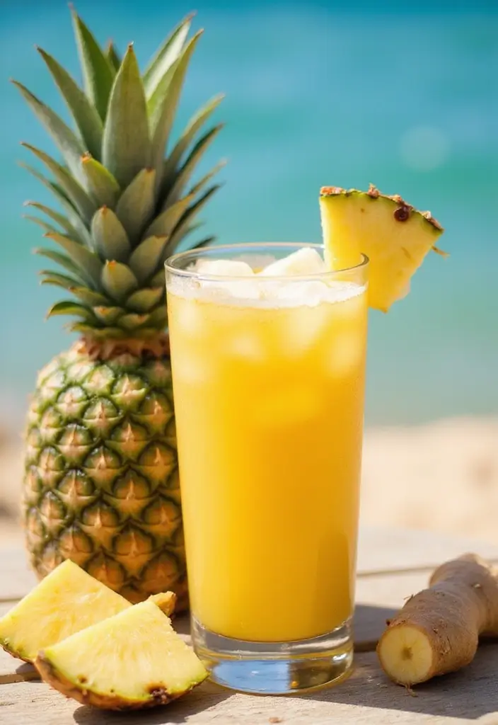 25 Gluten-Free Party Drinks and Mocktails - 20. Pineapple Ginger Smash