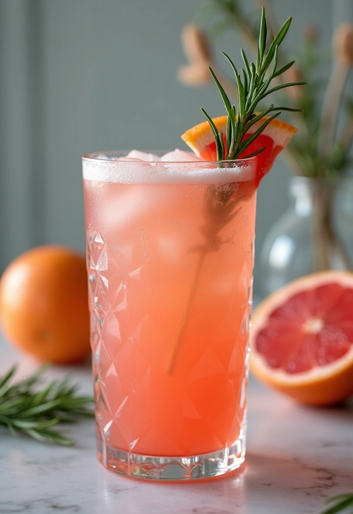 25 Gluten-Free Party Drinks and Mocktails - 7. Grapefruit & Rosemary Spritzer