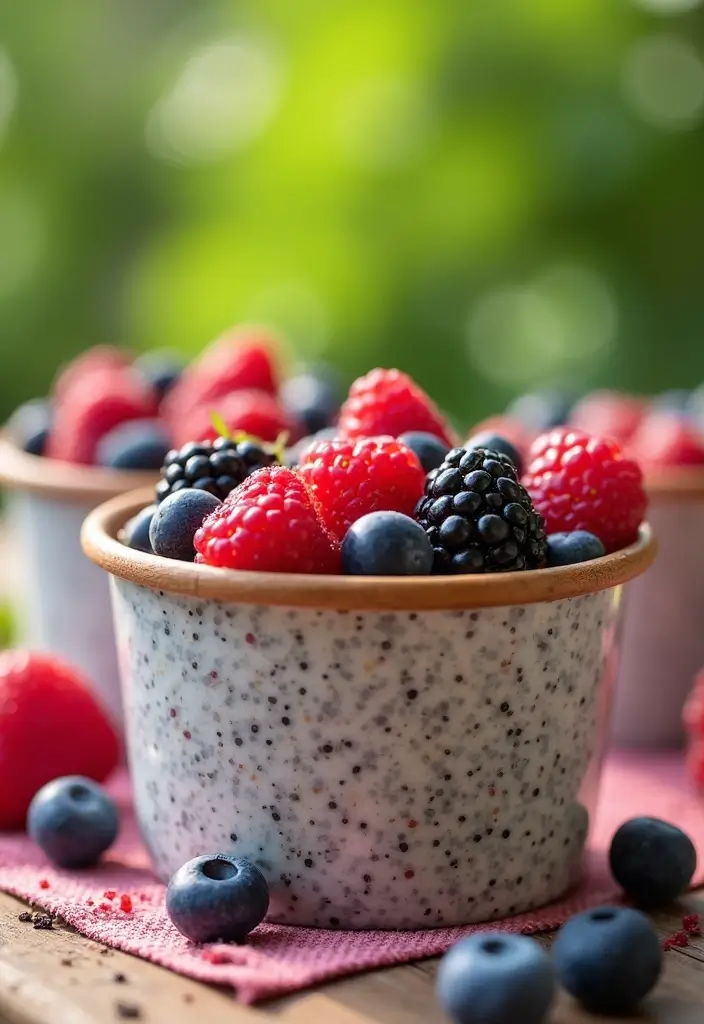 25 Gluten-Free Picnic Recipes for Summer Days - 14. Berry Chia Pudding
