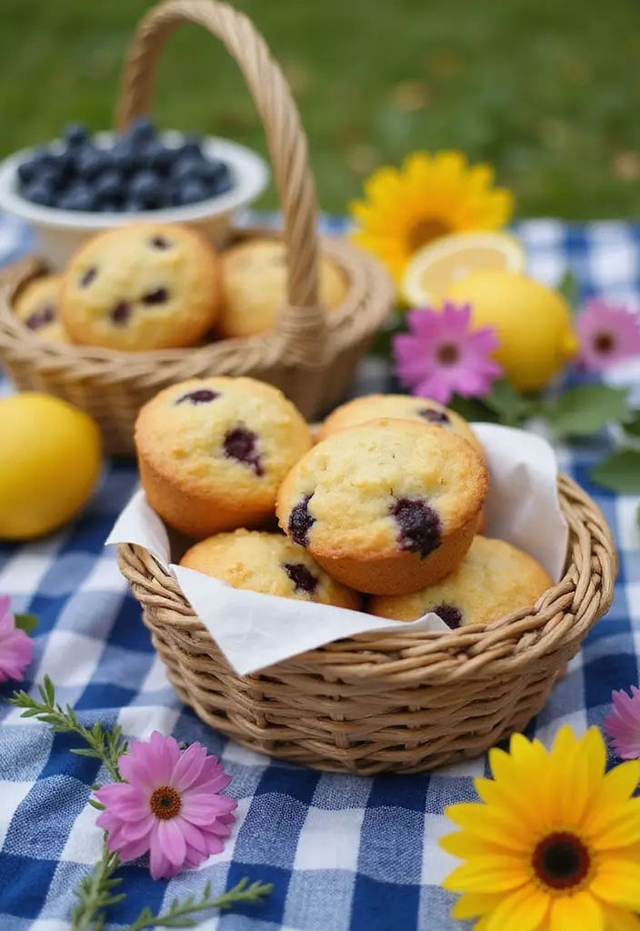 25 Gluten-Free Picnic Recipes for Summer Days - 15. Lemon Blueberry Muffins