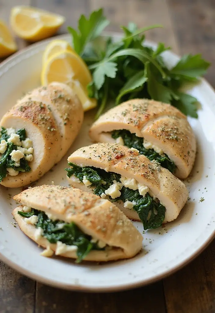 25 Gluten-Free Picnic Recipes for Summer Days - 16. Spinach and Feta Stuffed Chicken