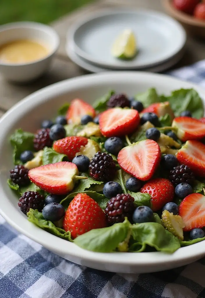 25 Gluten-Free Picnic Recipes for Summer Days - 20. Berry Salad with Honey Lime Dressing
