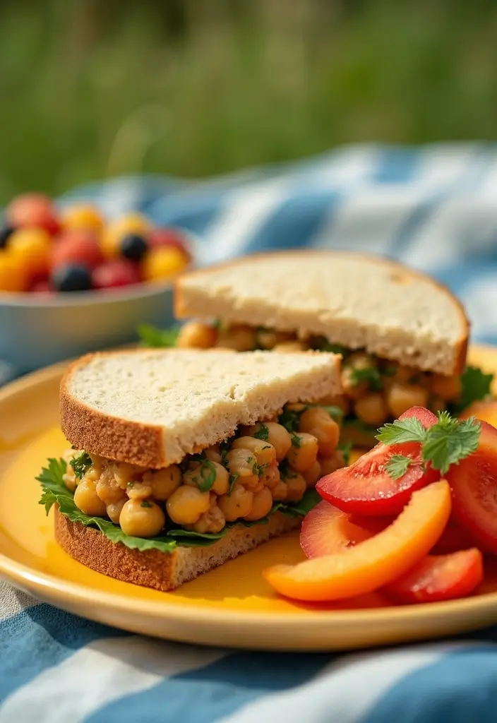 25 Gluten-Free Picnic Recipes for Summer Days - 4. Chickpea Salad Sandwiches