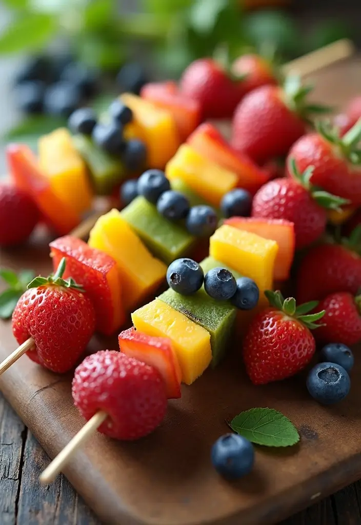25 Gluten-Free Recipes for Kids That Are Actually Fun - 1. Rainbow Fruit Kabobs