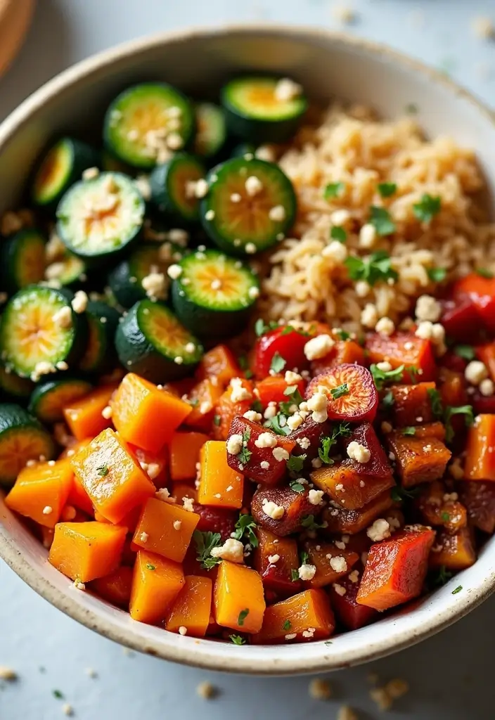 25 Gluten-Free Recipes with Rice You’ll Want Daily - 11. Harissa Roasted Vegetable Rice Bowl