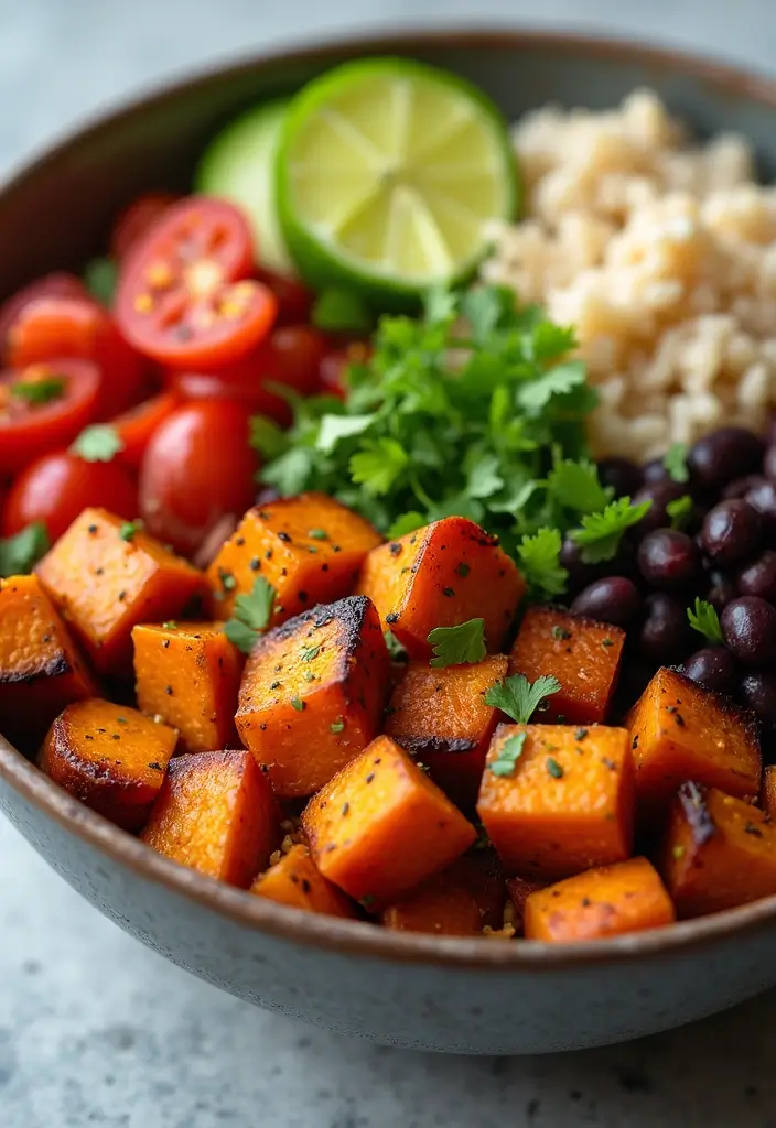 25 Gluten-Free Recipes with Rice You’ll Want Daily - 16. Sweet Potato and Black Bean Rice Bowl