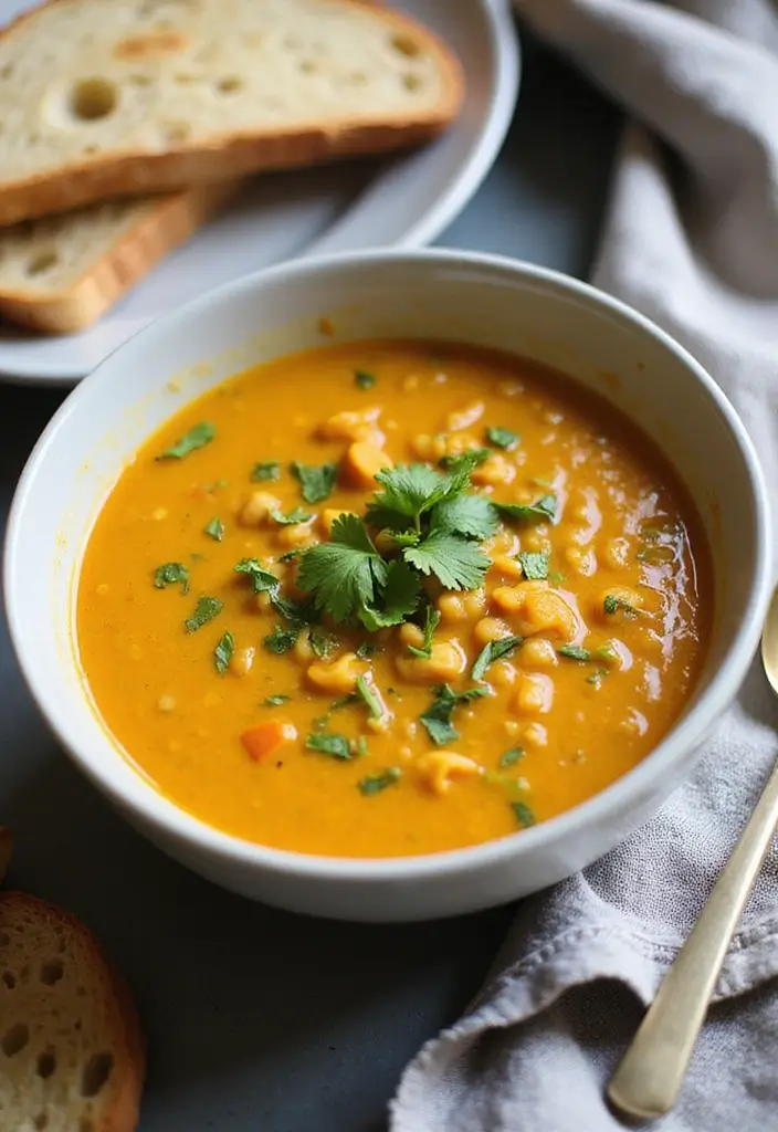 25 Gluten-Free Street Food Recipes to Try at Home - 11. Coconut Curry Lentil Soup