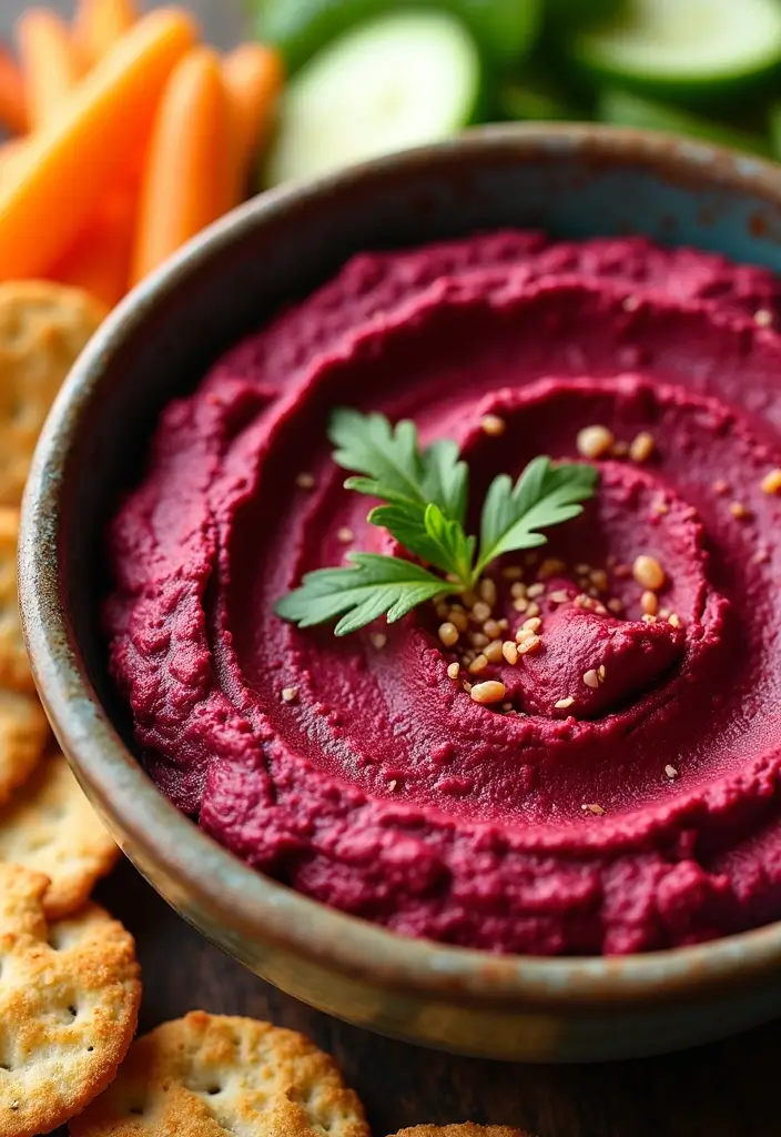 25 Gluten-Free Street Food Recipes to Try at Home - 17. Roasted Beet Hummus