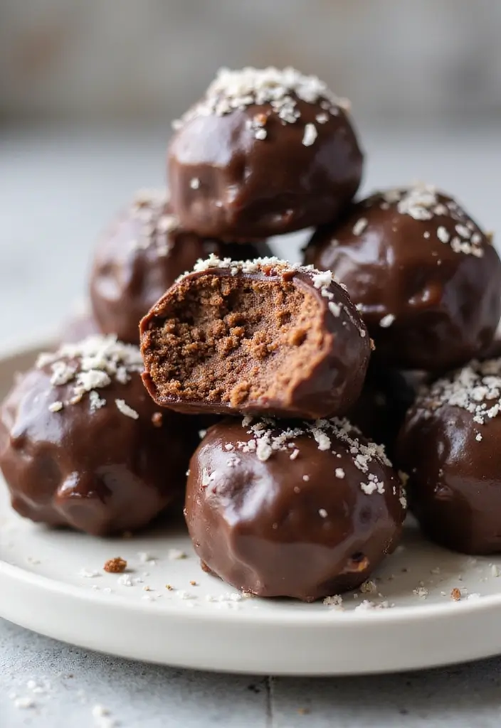 25 Gluten-Free and Sugar-Free Treats - 14. Chocolate Coconut Protein Balls