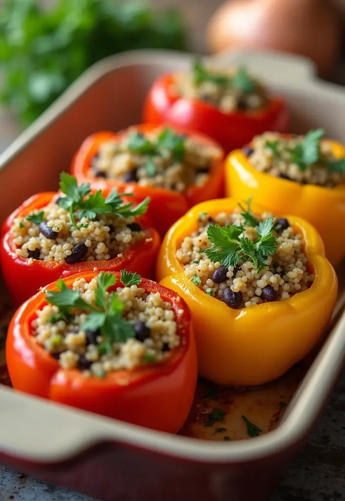 25 Heart-Healthy Gluten-Free Dinners for Busy Families - 1. Quinoa & Black Bean Stuffed Peppers