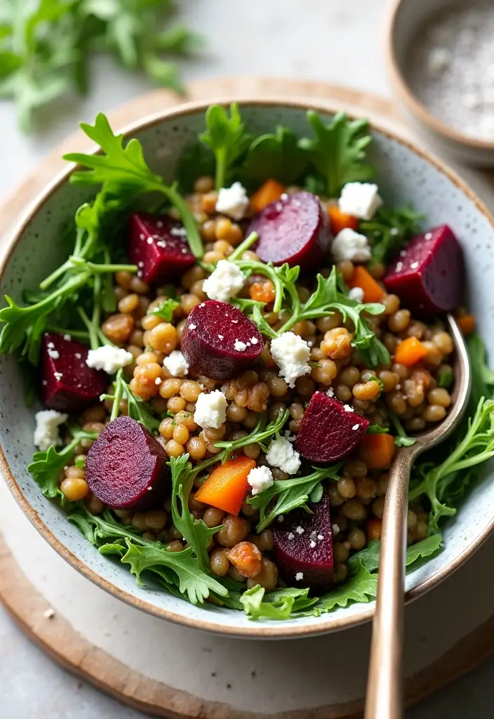 25 Heart-Healthy Gluten-Free Dinners for Busy Families - 11. Lentil & Roasted Beet Salad