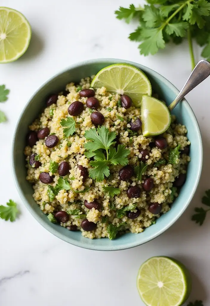 25 Heart-Healthy Gluten-Free Dinners for Busy Families - 20. Cilantro Lime Quinoa and Black Beans