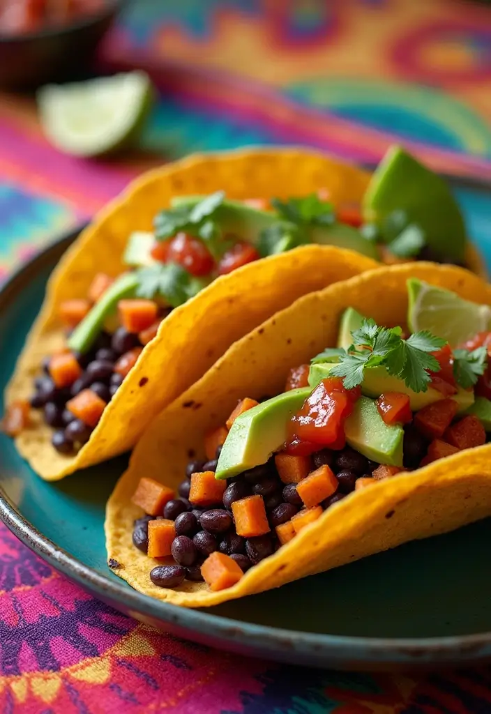 25 High-Fiber Gluten-Free Dishes for Gut Health - 10. Sweet Potato & Black Bean Tacos
