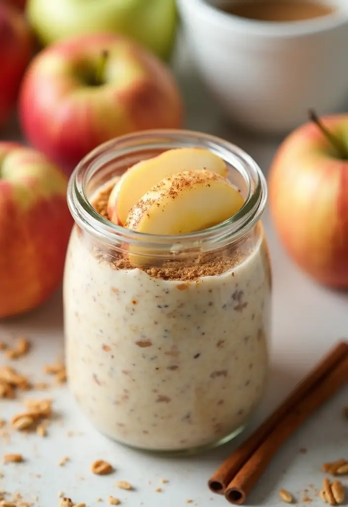25 High-Fiber Gluten-Free Dishes for Gut Health - 14. Apple Cinnamon Overnight Oats