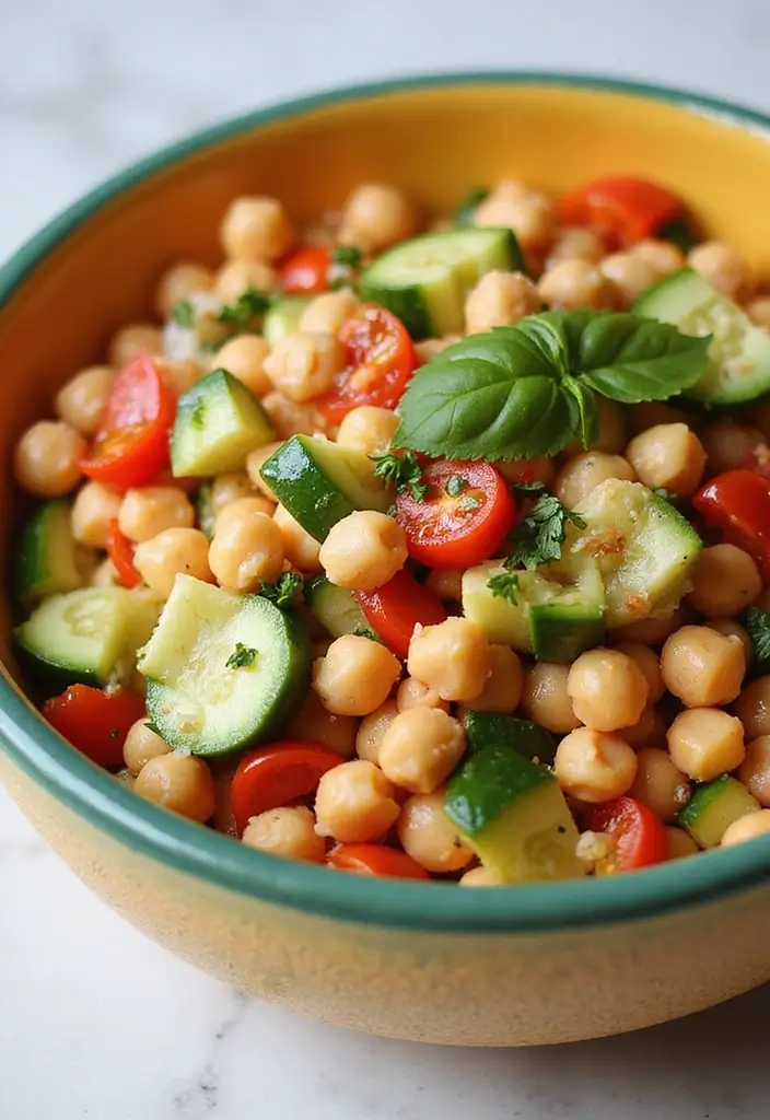25 High-Fiber Gluten-Free Dishes for Gut Health - 19. Mediterranean Chickpea Salad