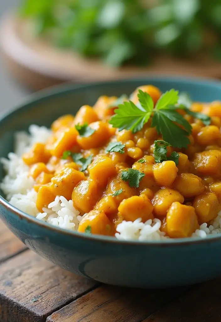 25 High-Fiber Gluten-Free Dishes for Gut Health - 23. Coconut Curry Lentils