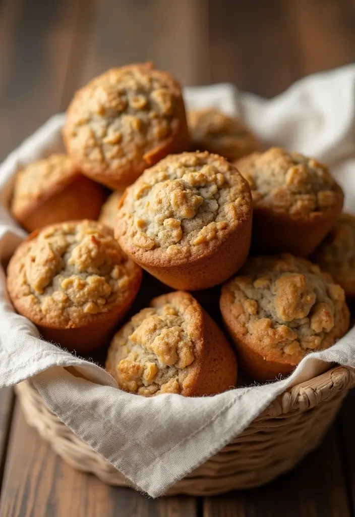25 High-Fiber Gluten-Free Dishes for Gut Health - 4. Oatmeal Banana Muffins