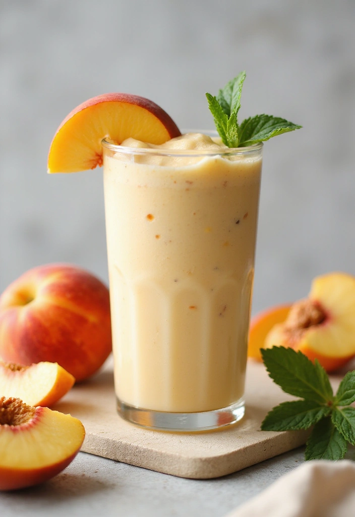 25 Simple Gluten-Free Breakfasts to Start Strong - 12. Peaches and Cream Smoothie