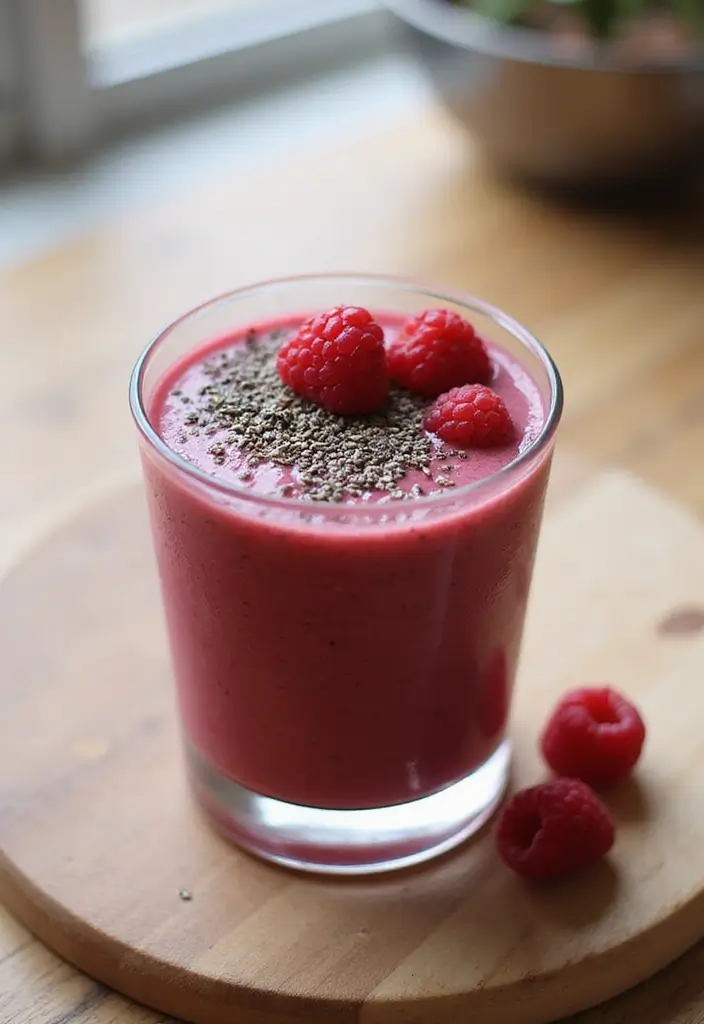 25 Simple Gluten-Free Breakfasts to Start Strong - 25. Raspberry Chia Smoothie